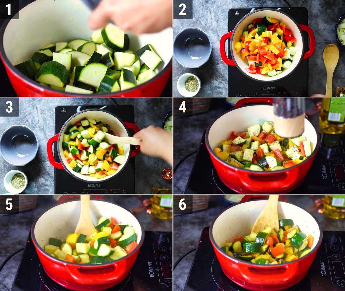 Image of the cooking step-1-5 for Ratatouille Pasta