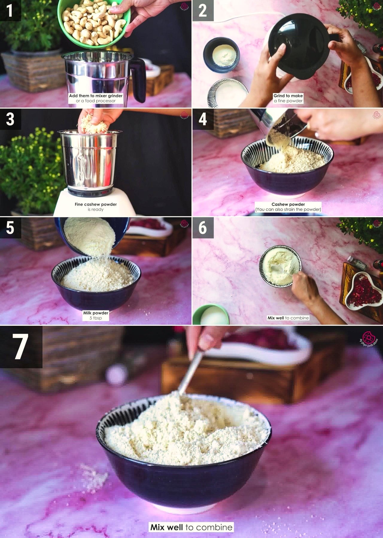 Image of the cooking step-1-1 for Rose Kaju Katli