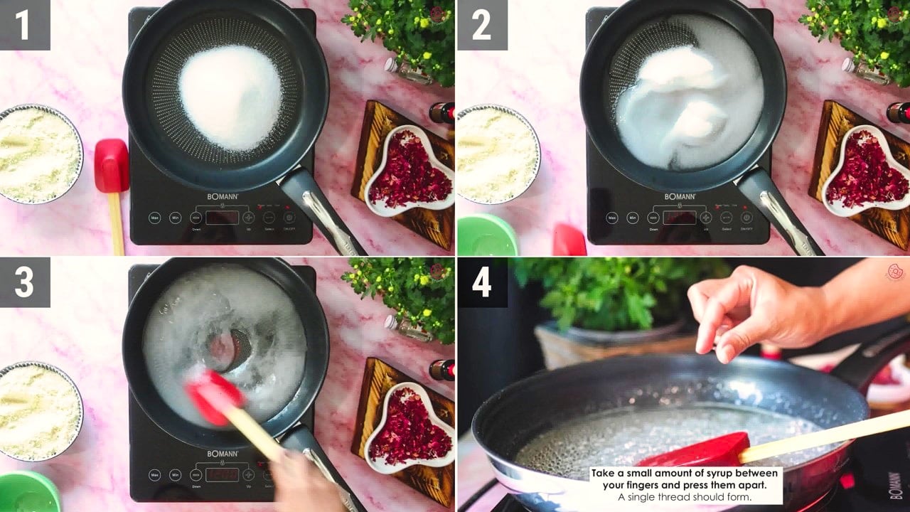 Image of the cooking step-2-1 for Rose Kaju Katli