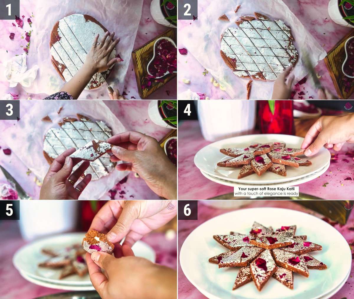 Image of the cooking step-3-3 for Rose Kaju Katli