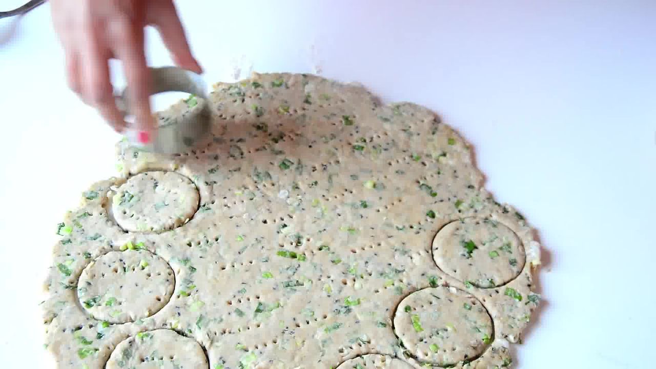 Image of the cooking step-1-8 for Salty-Sweet Whole Wheat Onion Crackers Recipe
