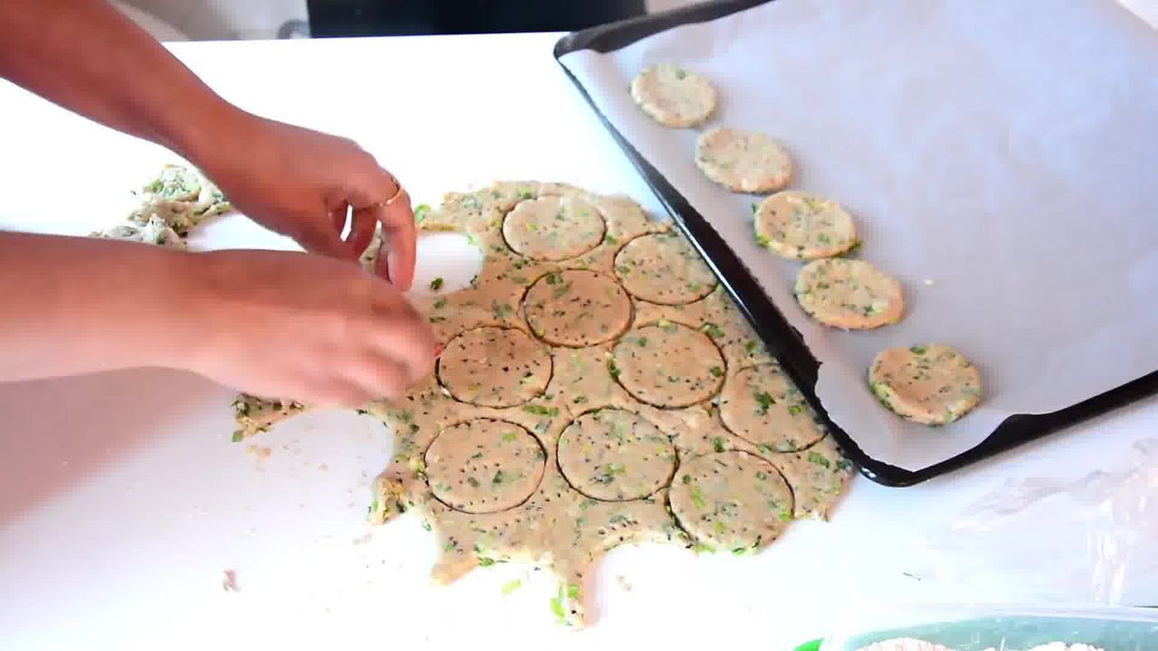 Image of the cooking step-1-9 for Salty-Sweet Whole Wheat Onion Crackers Recipe