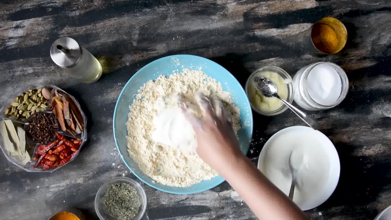 Image of the cooking step-1-3 for Steamed Besan Gatte Ki Sabzi - Rajasthani Adhar Bele