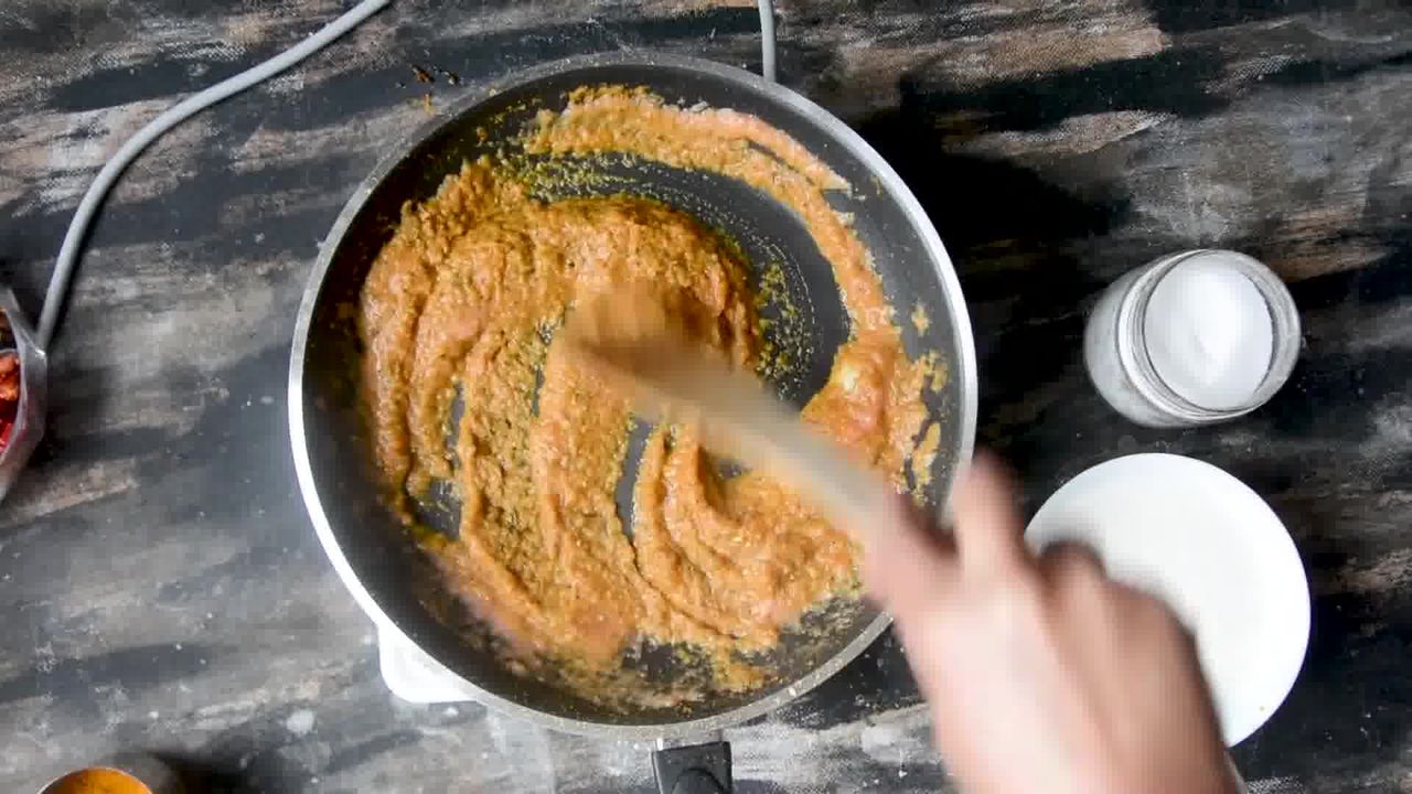 Image of the cooking step-2-8 for Steamed Besan Gatte Ki Sabzi - Rajasthani Adhar Bele