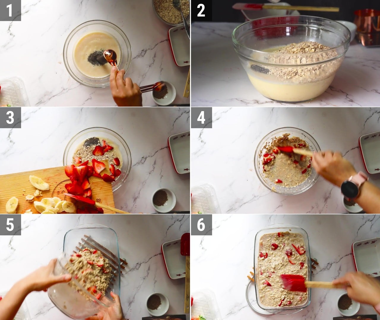 Image of the cooking step-1-4 for Strawberry Baked Oatmeal