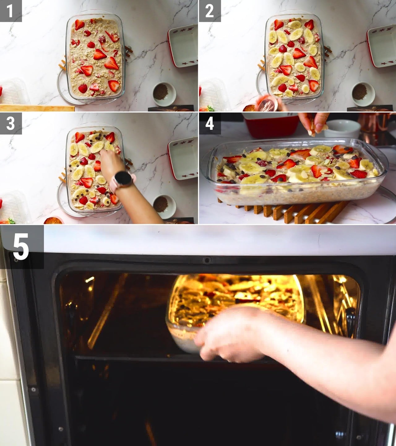 Image of the cooking step-1-5 for Strawberry Baked Oatmeal