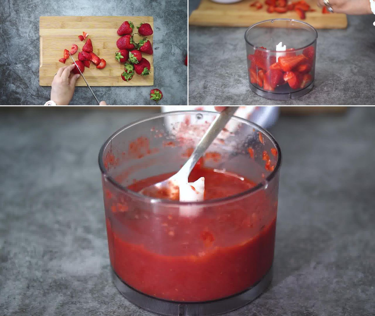 Image of the cooking step-1-1 for Strawberry Ice Cream