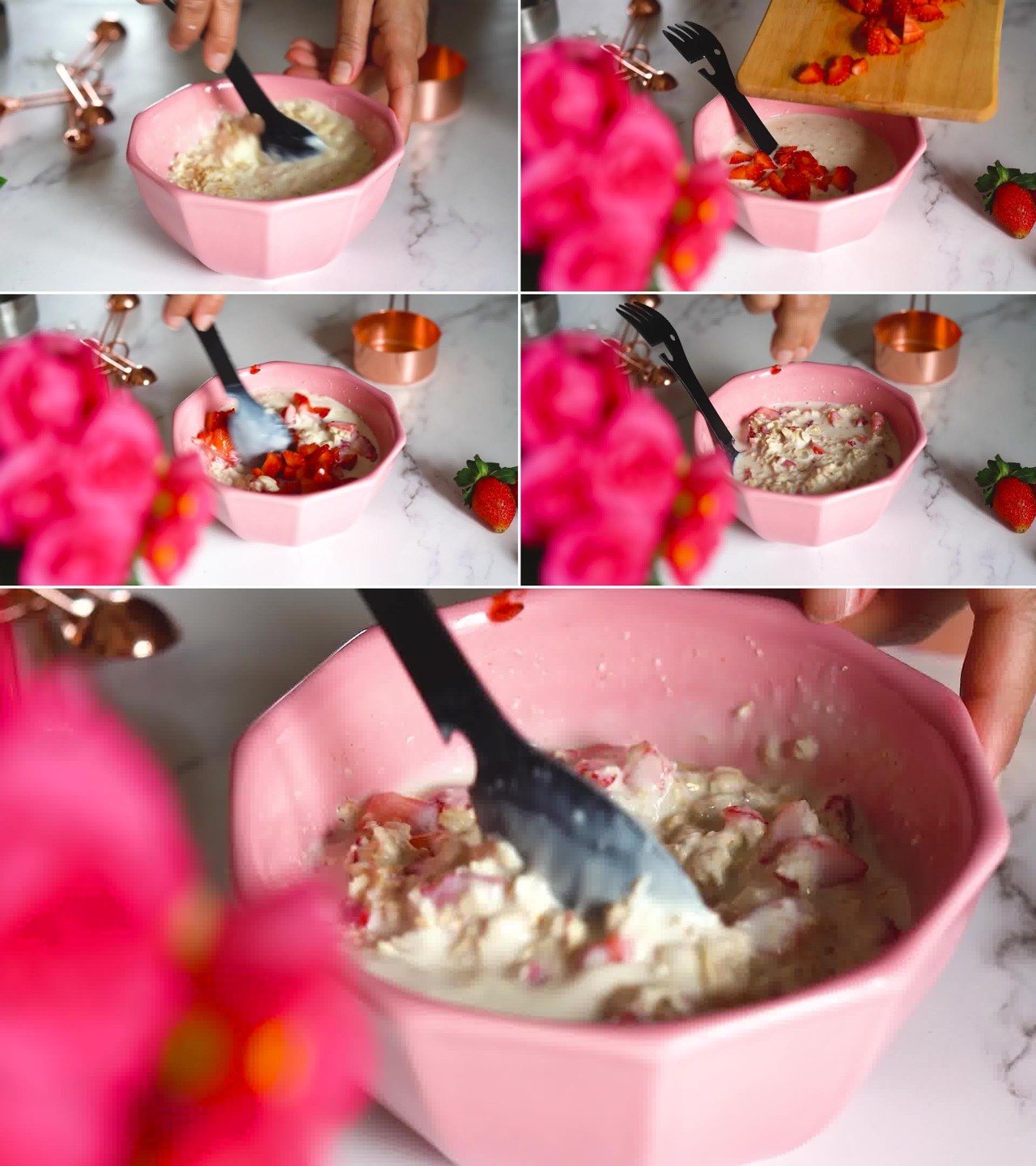 Image of the cooking step-1-3 for Strawberry Overnight Oats