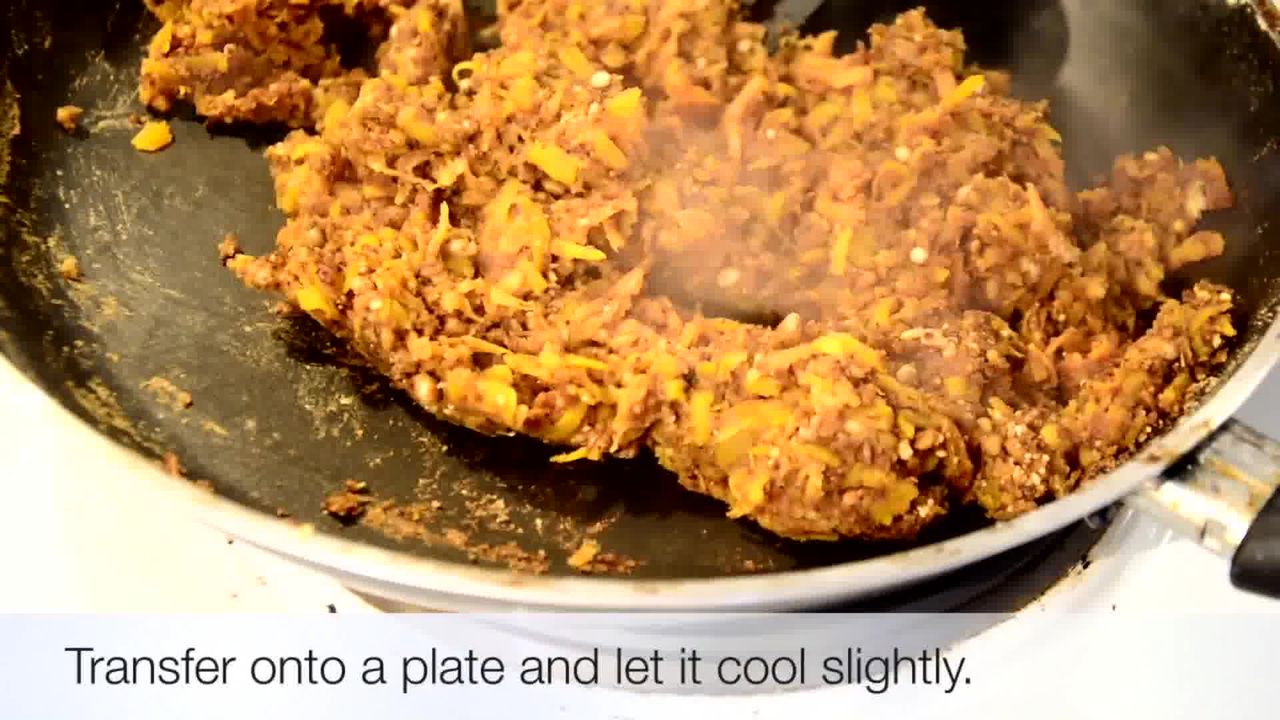Image of the cooking step-1-10 for Sweet Potato Pumpkin Kebabs - Video Recipe