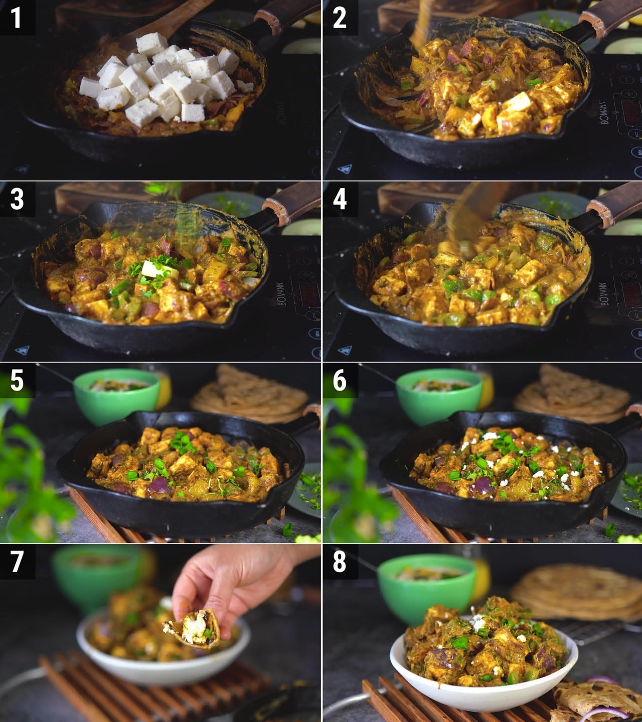 Image of the cooking step-3-4 for Tawa Paneer