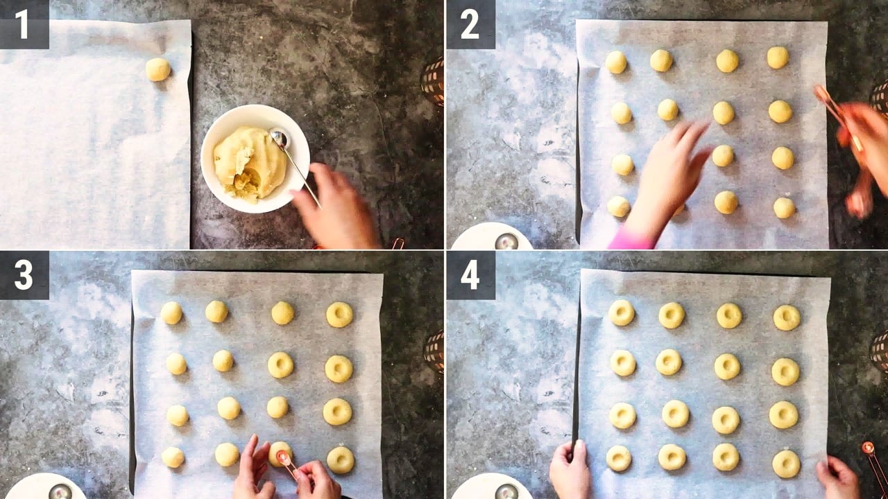 Image of the cooking step-1-4 for Thumbprint Cookies