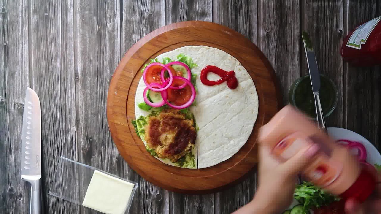 Image of the cooking step-1-4 for TikTok Tortilla Wrap Hack (6 Vegetarian Filling Ideas)