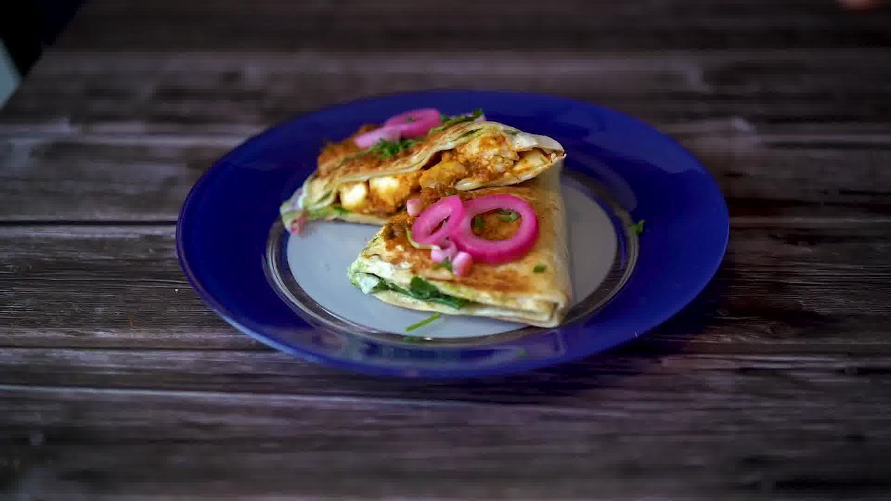 Image of the cooking step-4-8 for TikTok Tortilla Wrap Hack (6 Vegetarian Filling Ideas)