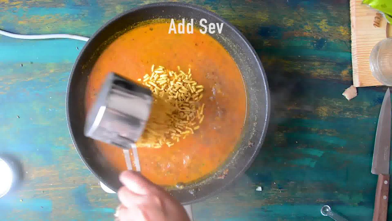 Image of the cooking step-1-9 for Traditional Rajasthani Sev Tamatar Ki Sabzi