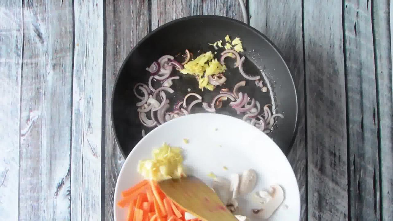 Image of the cooking step-1-5 for Vegan Thai Green Curry Vegetable Noodles (Video Recipe)