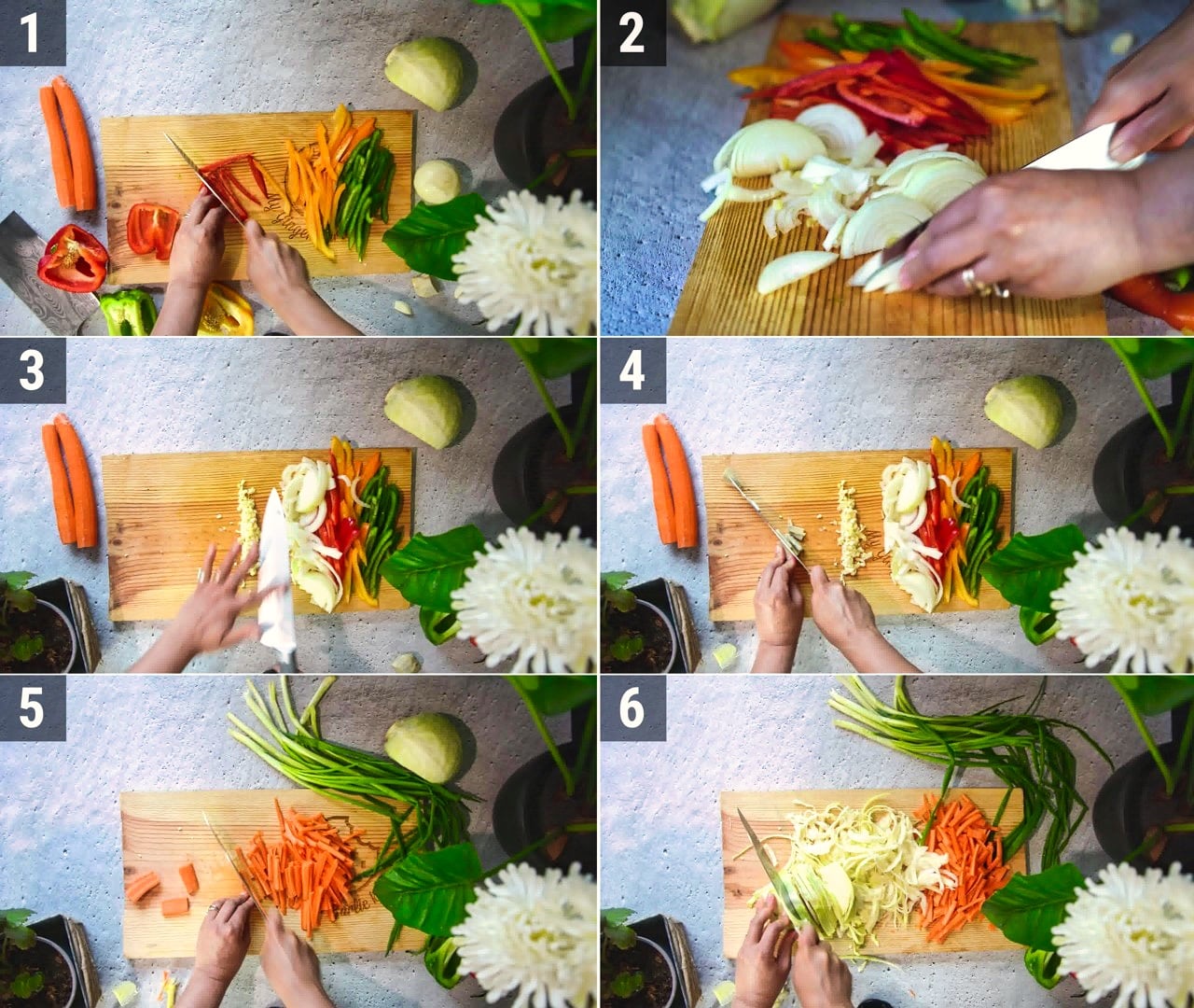 Image of the cooking step-1-1 for Vegetable Hakka Noodles