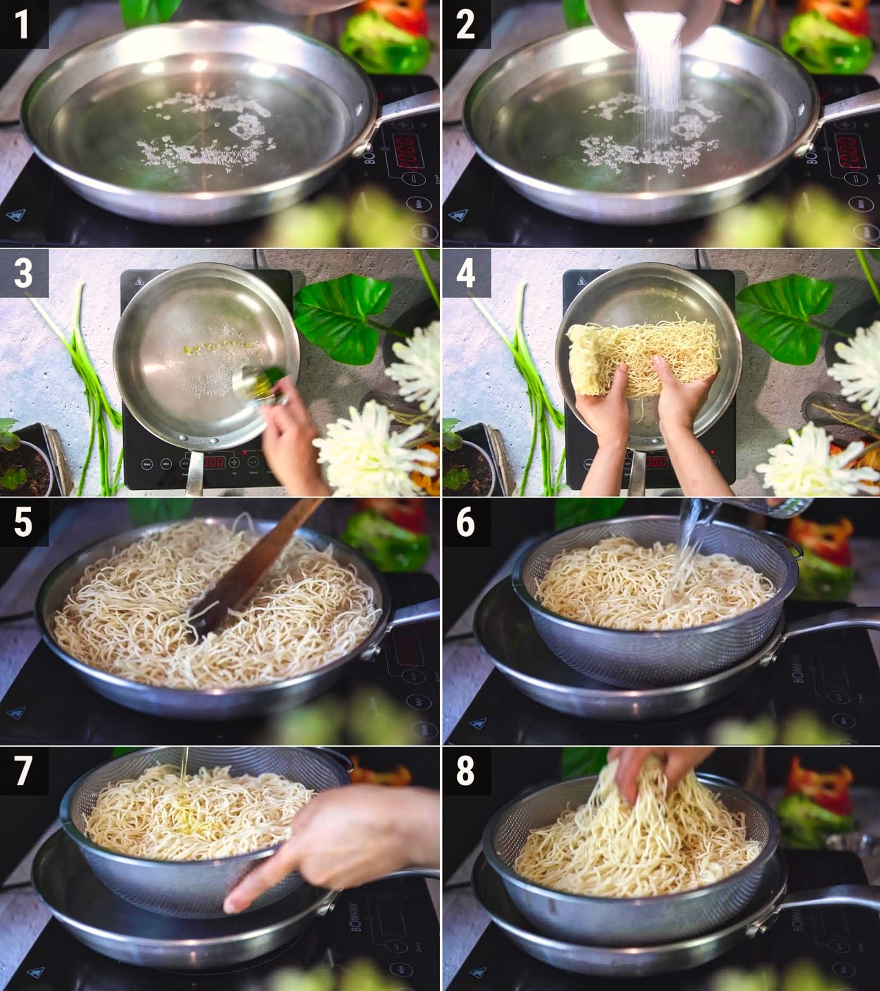 Image of the cooking step-2-1 for Vegetable Hakka Noodles