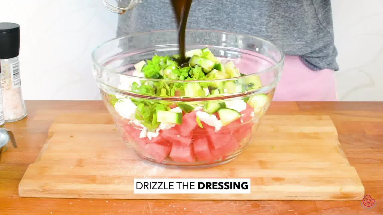 Image of the cooking step-2-4 for Watermelon Cucumber Feta Salad
