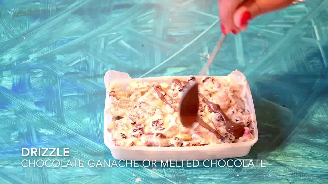 Image of the cooking step-1-8 for Christmas Rocky Road | White Chocolate Rocky Road Recipe