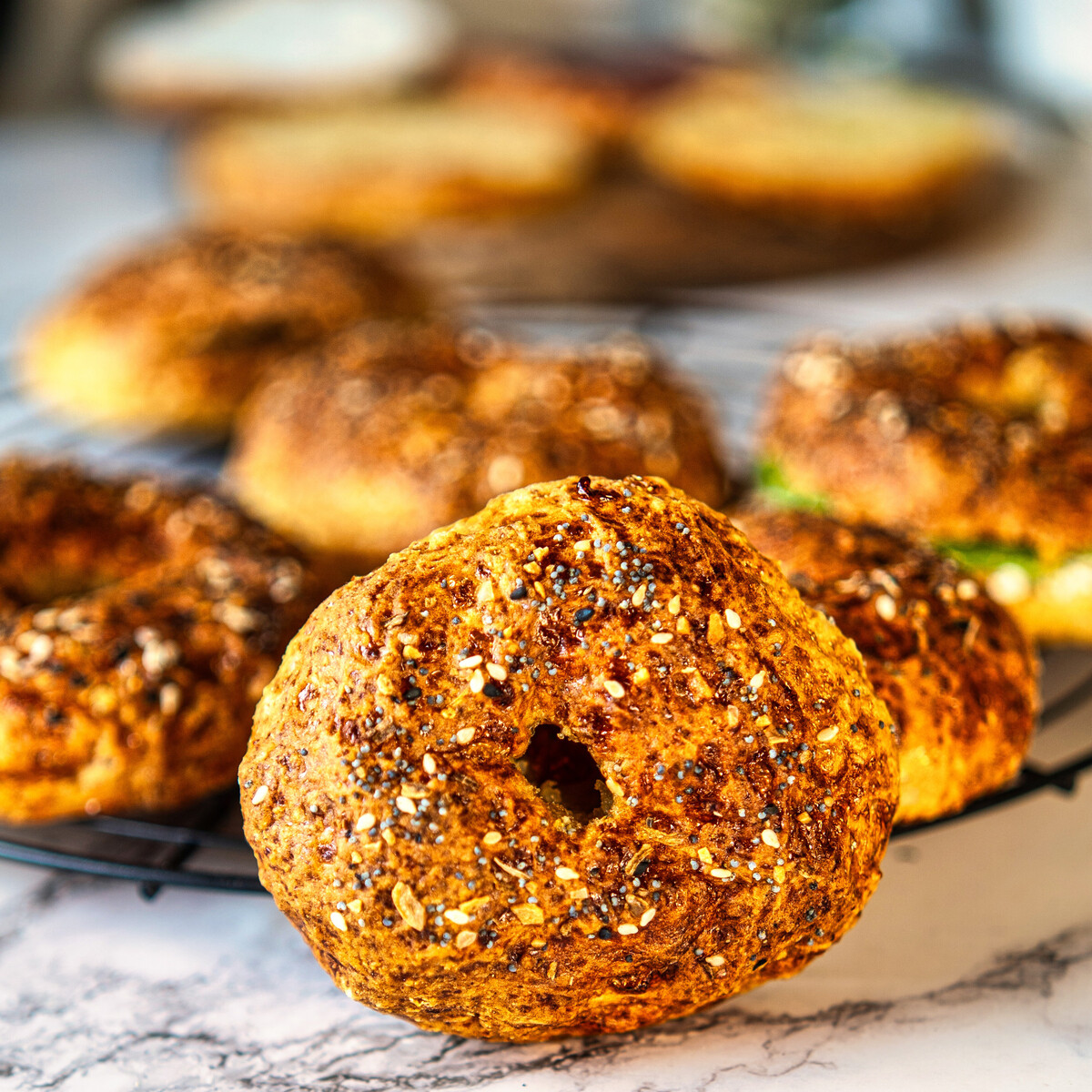 2 Ingredient Cottage Cheese Bagel