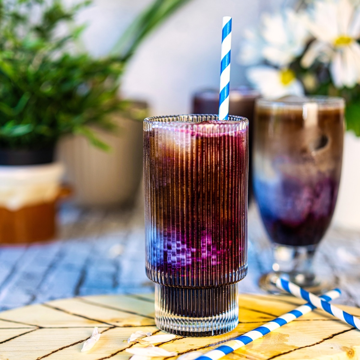 Blueberry Iced Latte