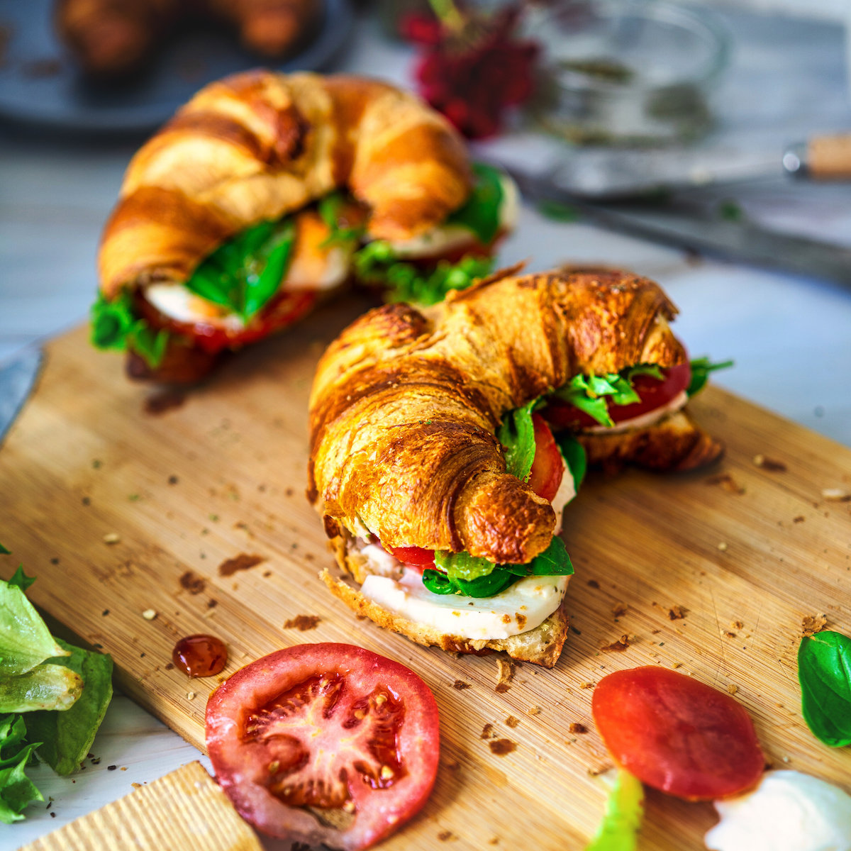 Caprese Croissant Sandwich - (Step-By-Step Picture + Video Recipe)