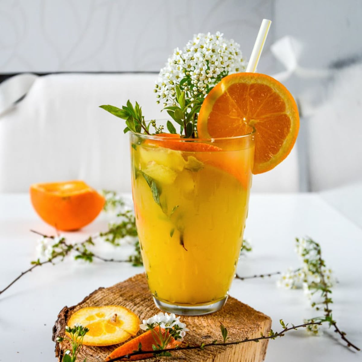 Non Alcoholic Mimosa Mocktail - The Mindful Mocktail