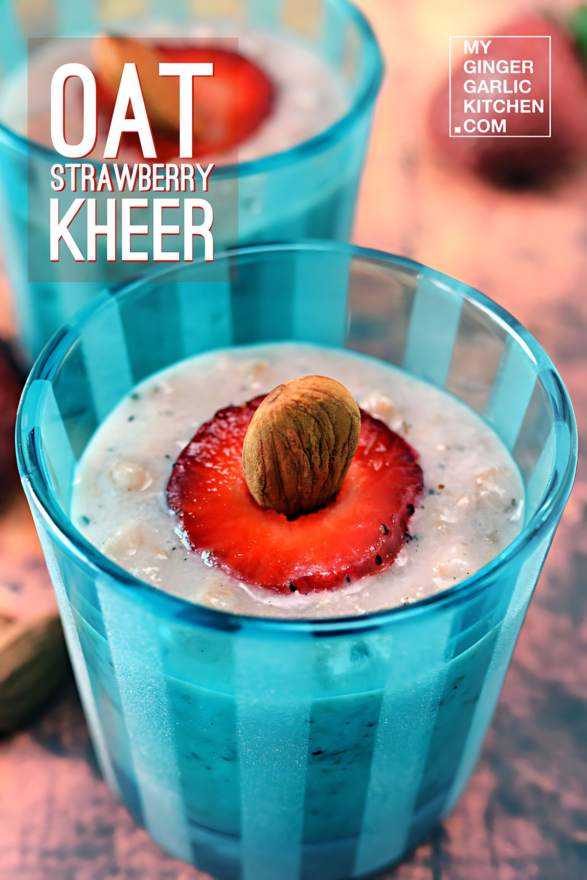 Oat Strawberry Kheer - Oat Strawberry Pudding