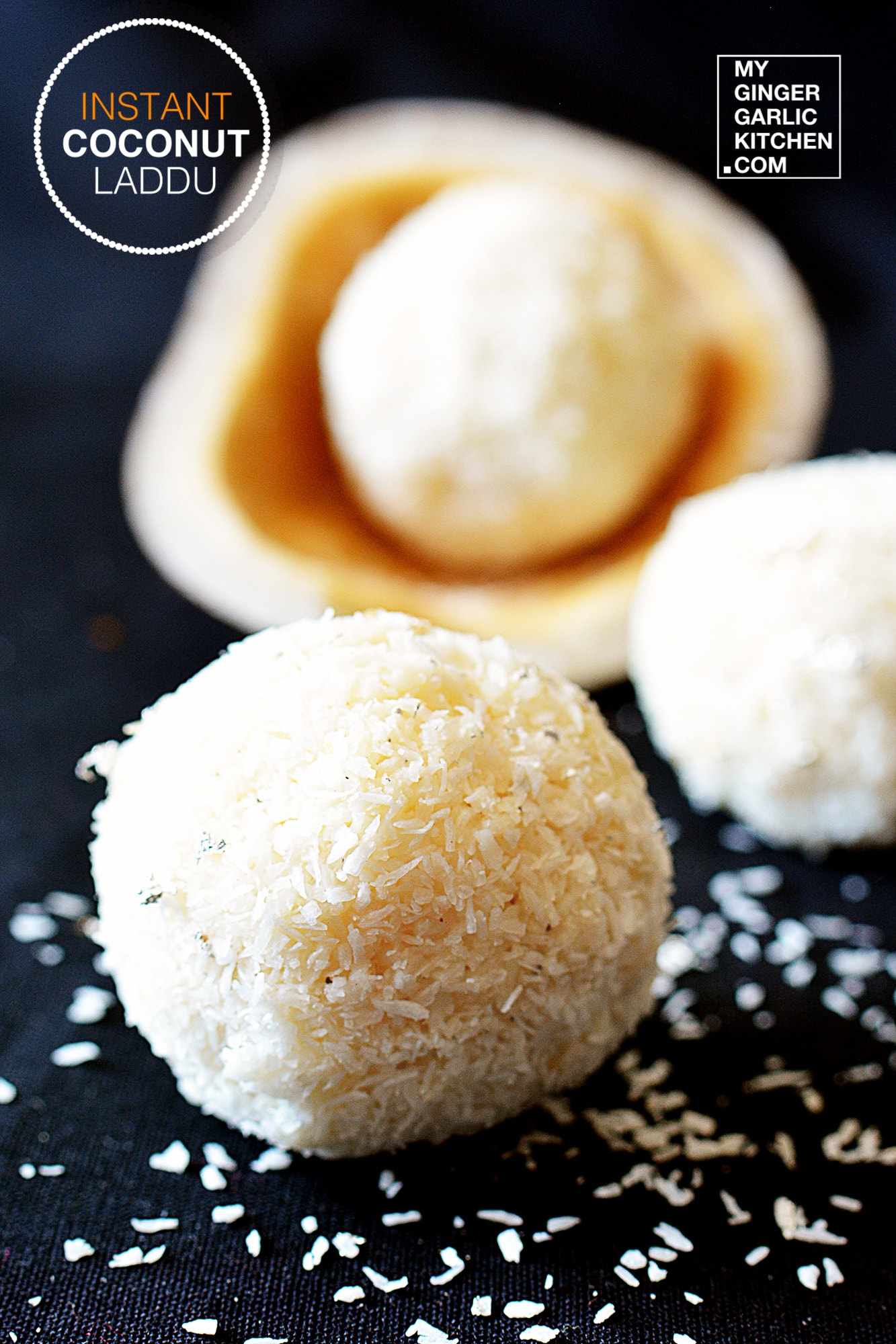 Image of Instant 5 Mins Coconut Ladoo - No Heat