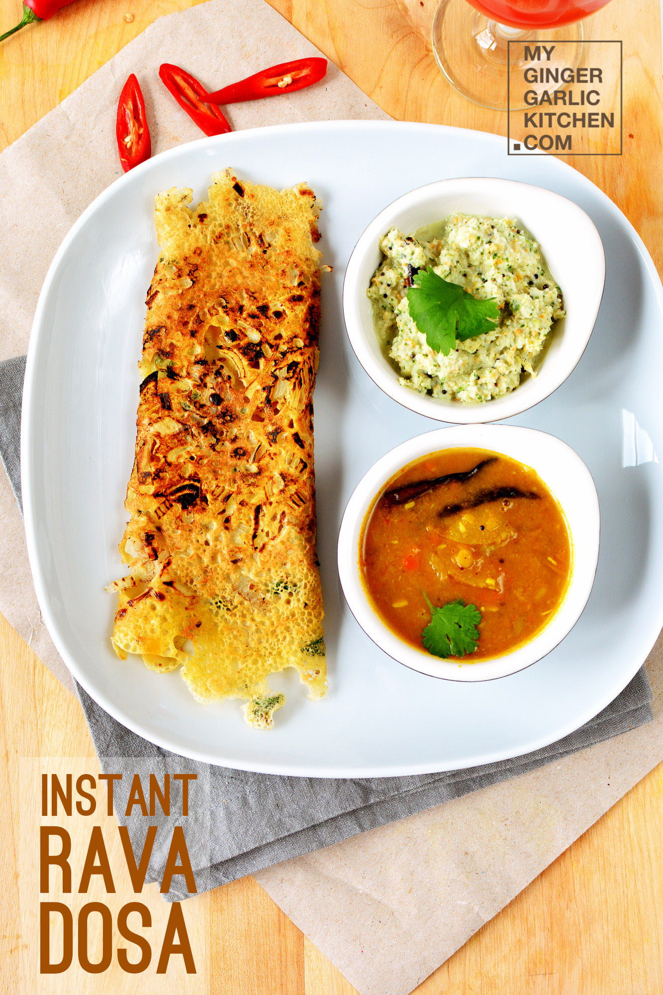 Image - recipe instant rava dosa anupama paliwal my ginger garlic kitchen 2