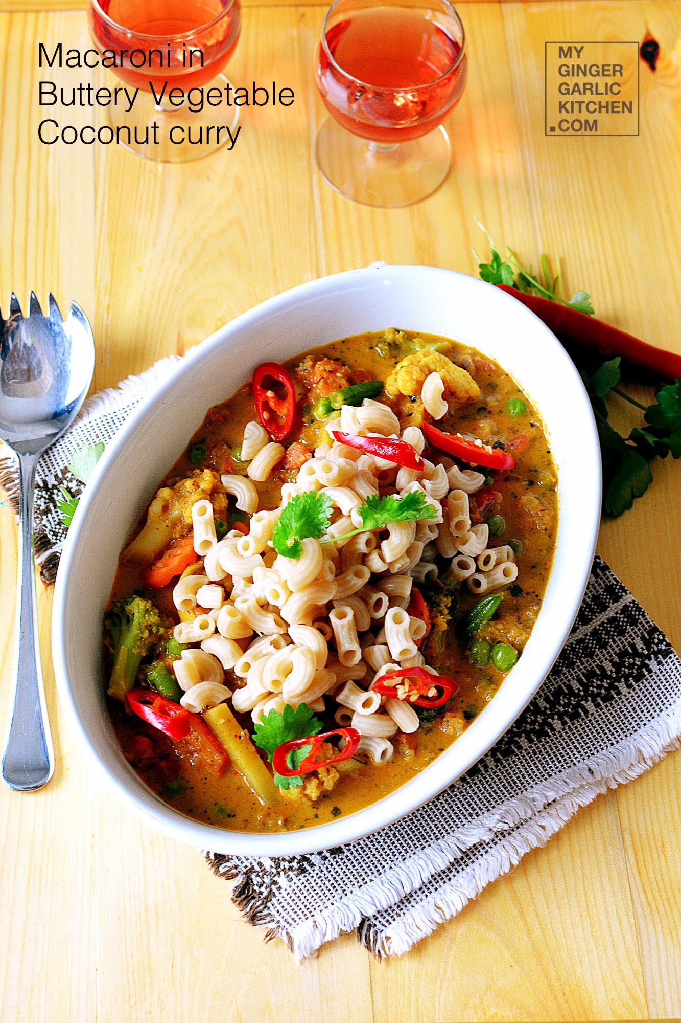 One Pot Coconut Curry Pasta Recipe