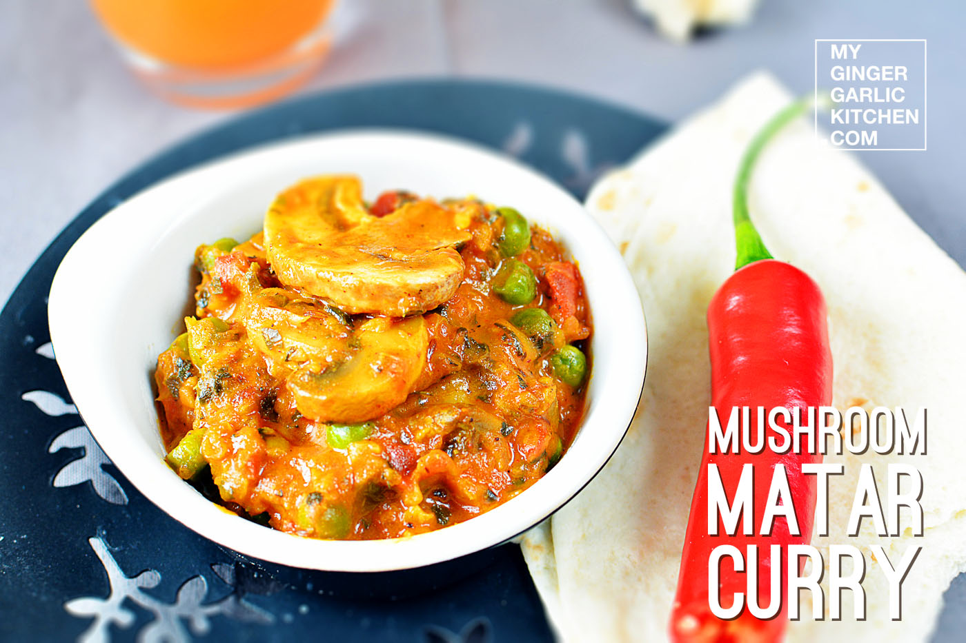 Image - recipe mushroom matar curry anupama paliwal my ginger garlic kitchen 5 copy