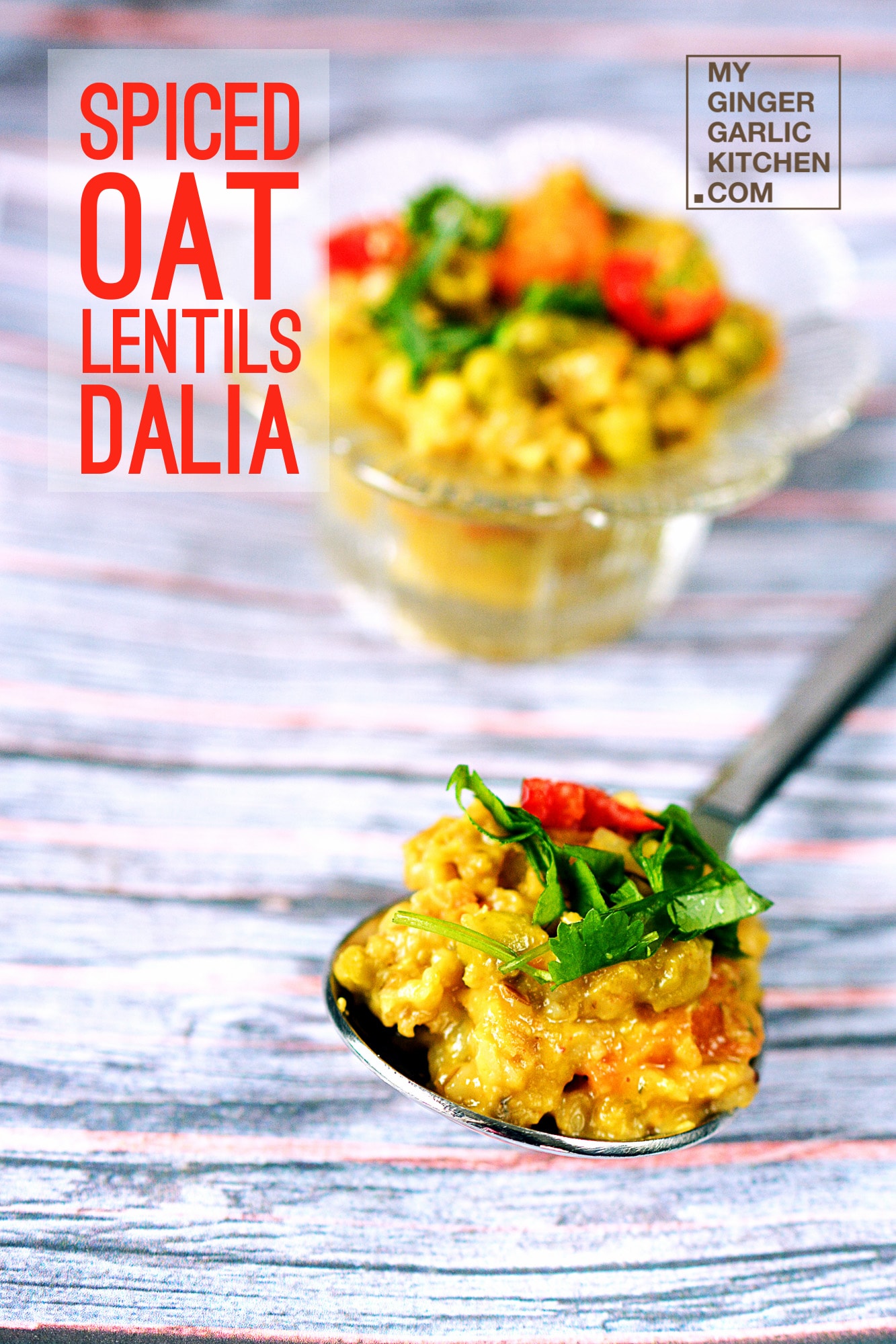 Spiced Oat Lentils Dalia - Savory Oats Porridge