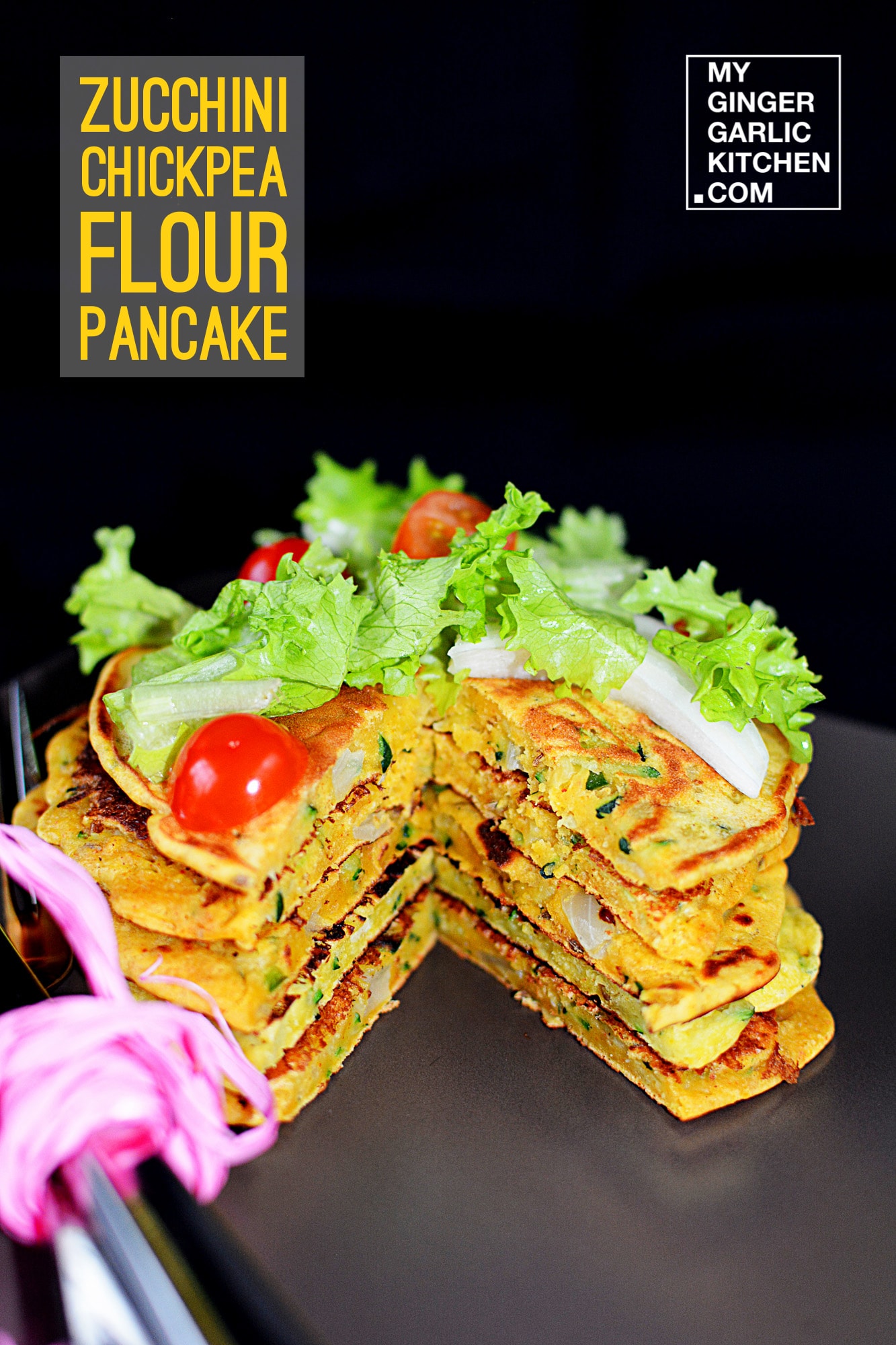 Image of Zucchini Chickpea Flour Pancake – Zucchini Chilla Recipe