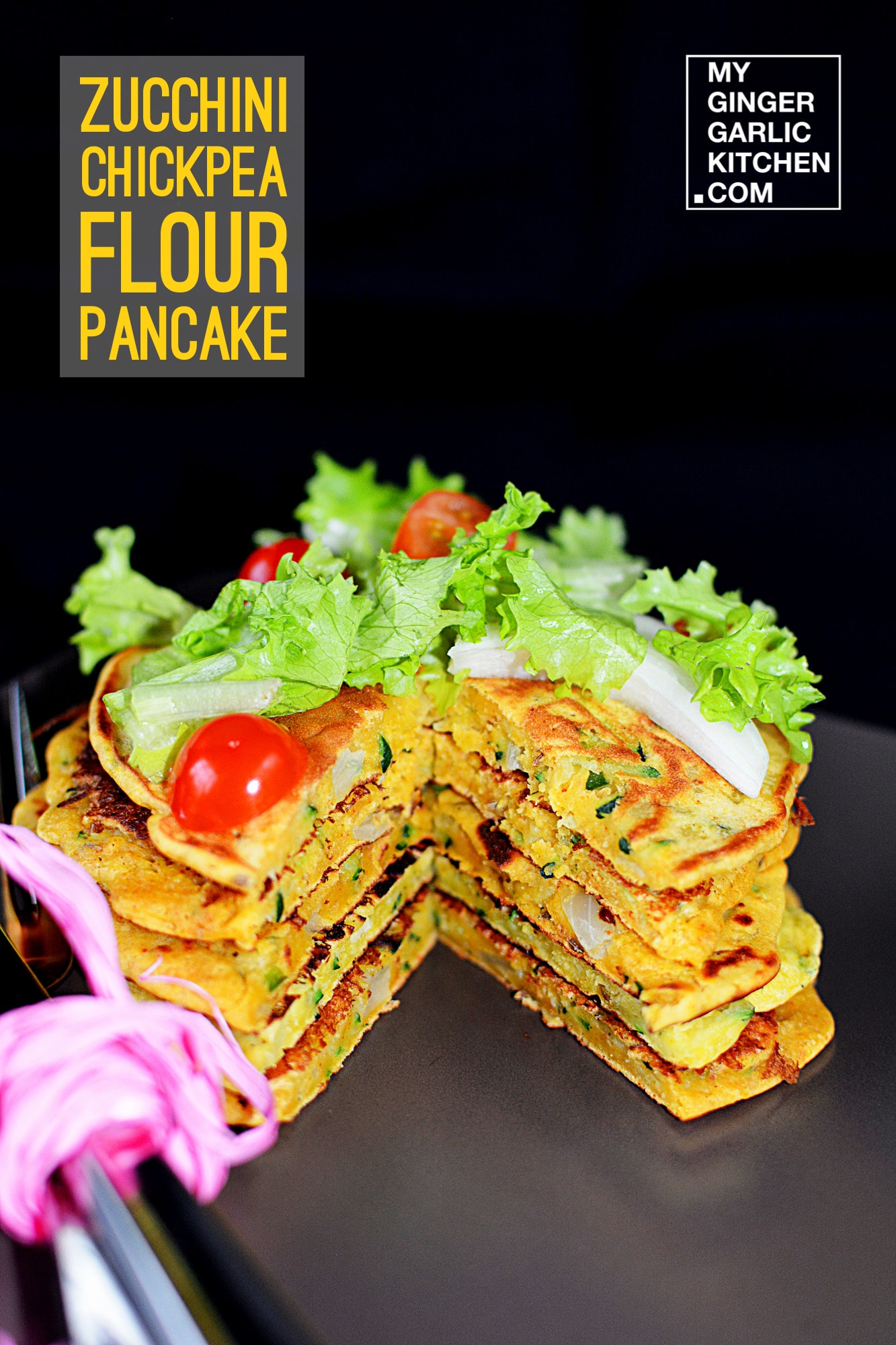 Zucchini Chickpea Flour Pancake - Zucchini Chilla Recipe