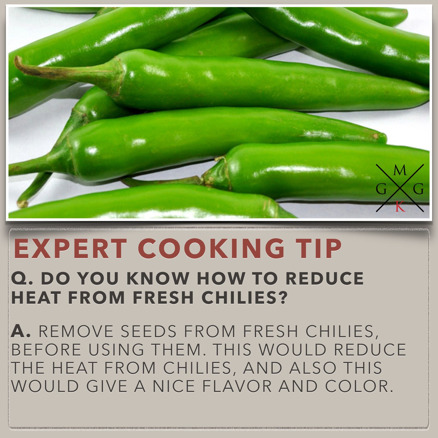 Image of Do you know how to reduce heat from fresh chilies?
