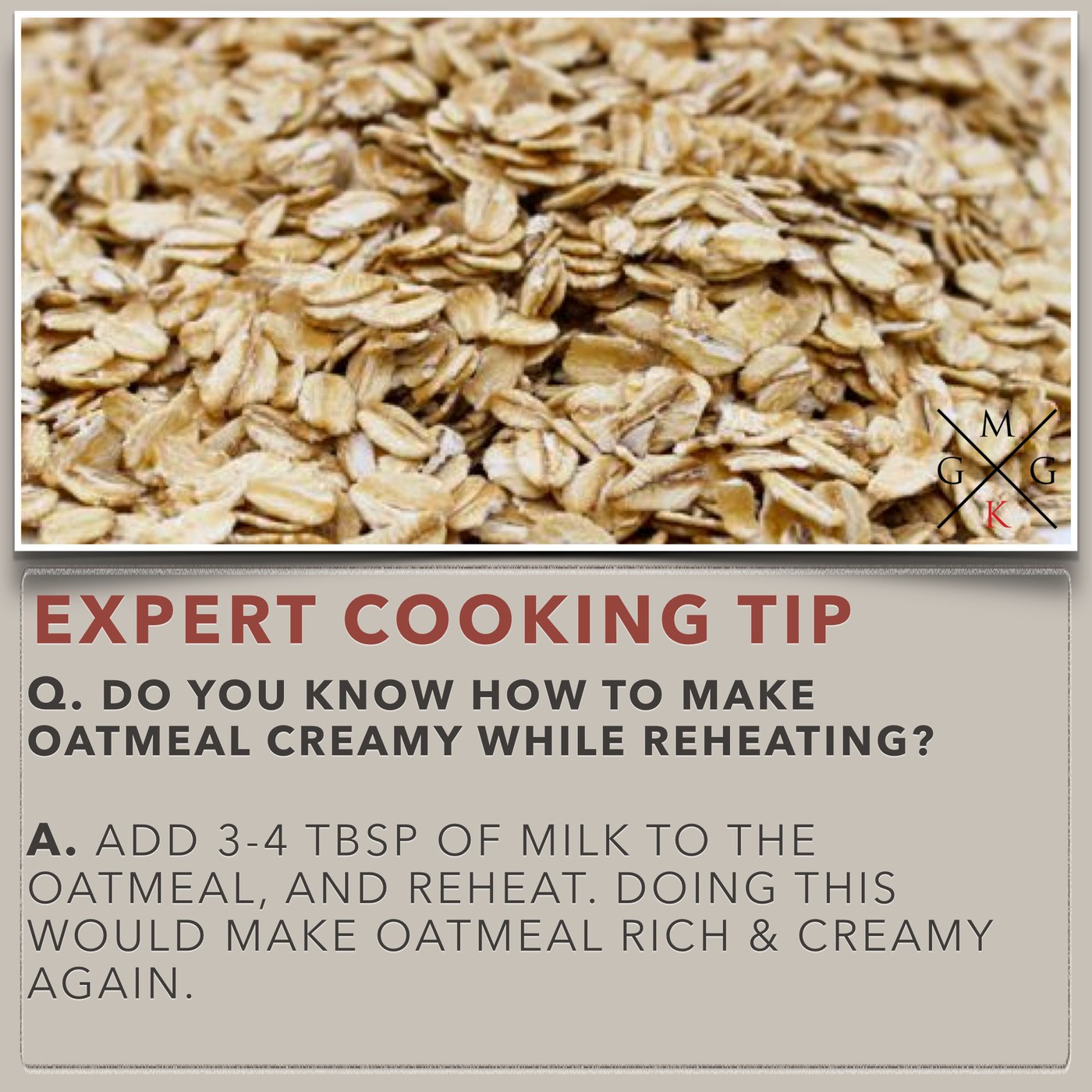 Image of Do you Know how to make oatmeal creamy while reheating?