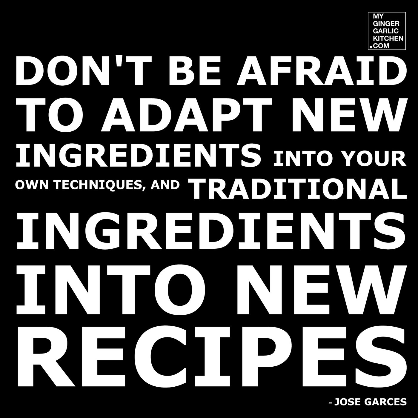 Image of Don't Be Afraid To Adapt New Ingredients