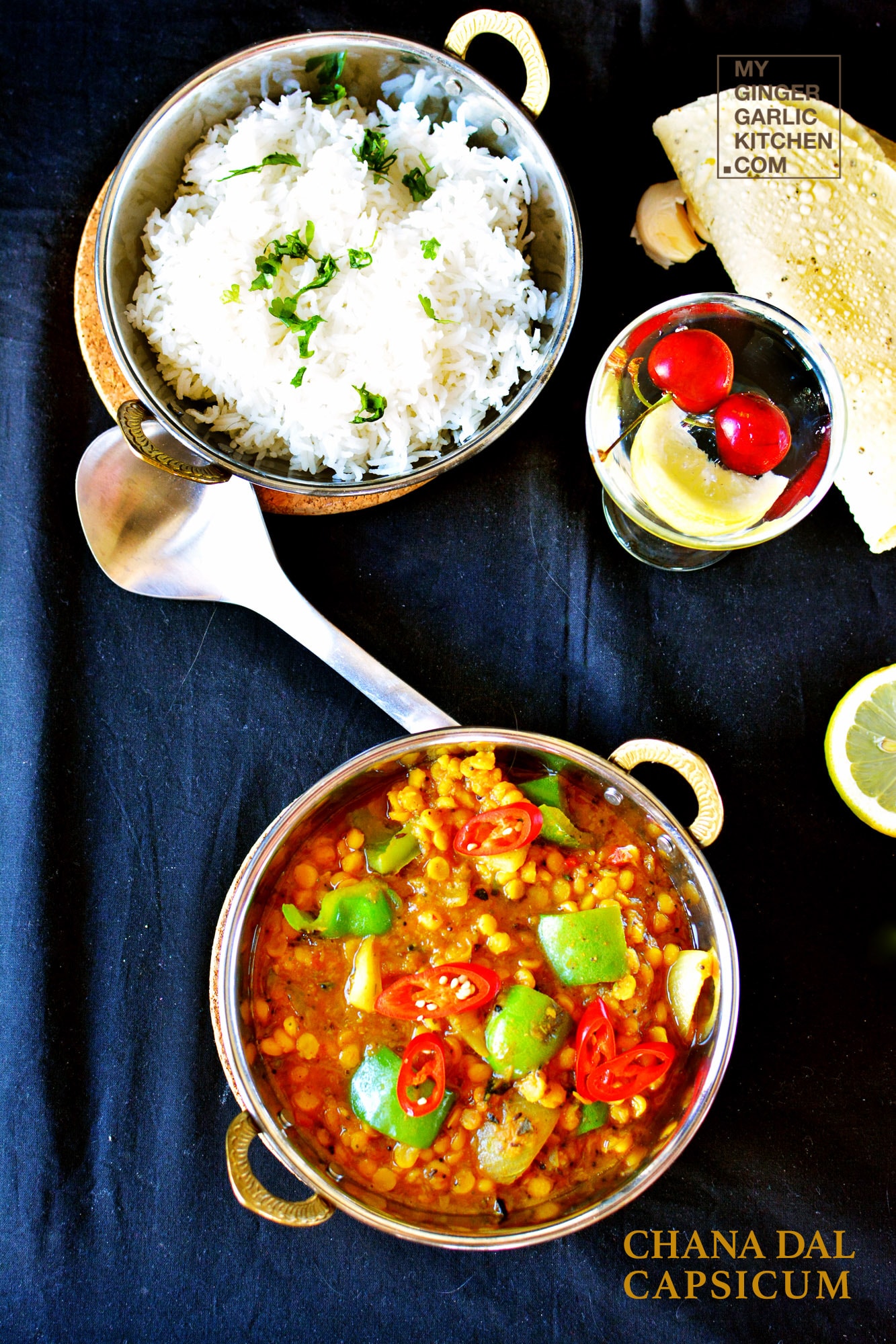 Image of Chana Dal Capsicum Curry (Vegetarian Recipe)