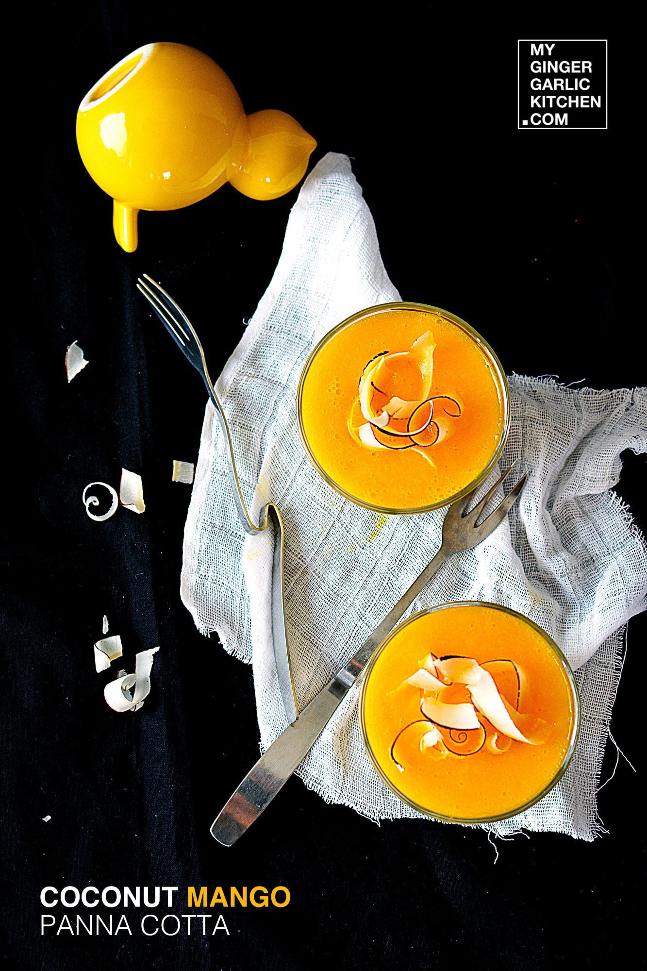 Indulging Coconut Mango Panna Cotta