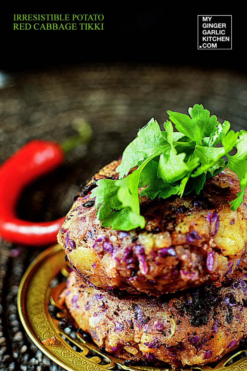 Image - recipe irresistible potato red cabbage tikki anupama paliwal my ginger garlic kitchen 6
