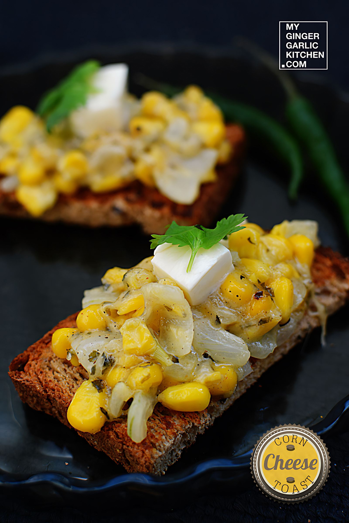 Indian Cheese Corn Toast