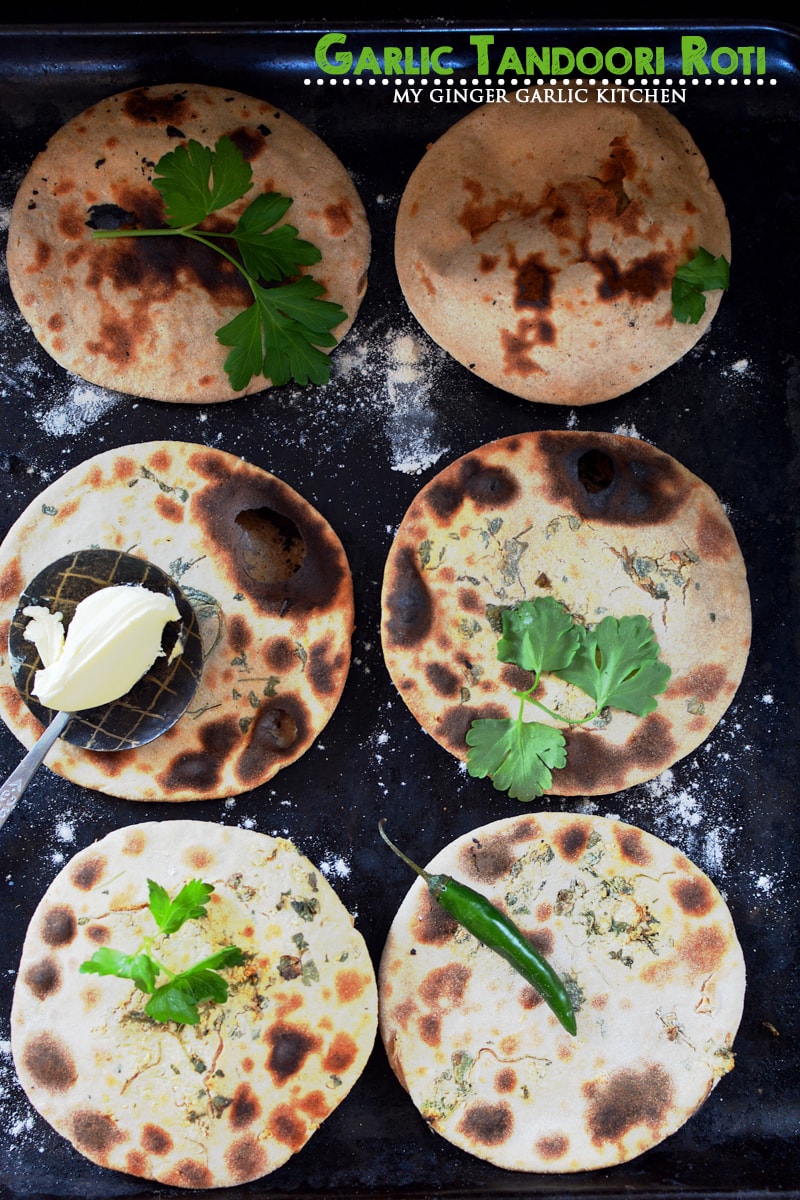 Garlic Tandoori Roti Recipe | How To Make Tandoori Roti | mygingergarlickitchen.com/ @anupama_dreams