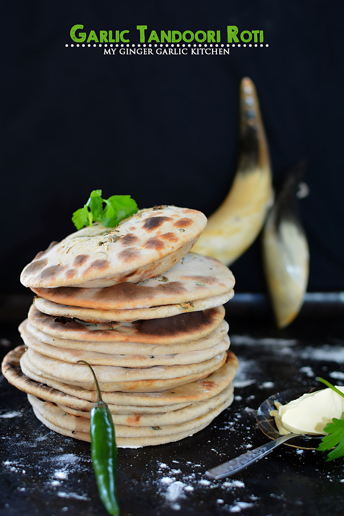 Image of Tandoori Garlic Roti Recipe - How To Make Tandoori Roti