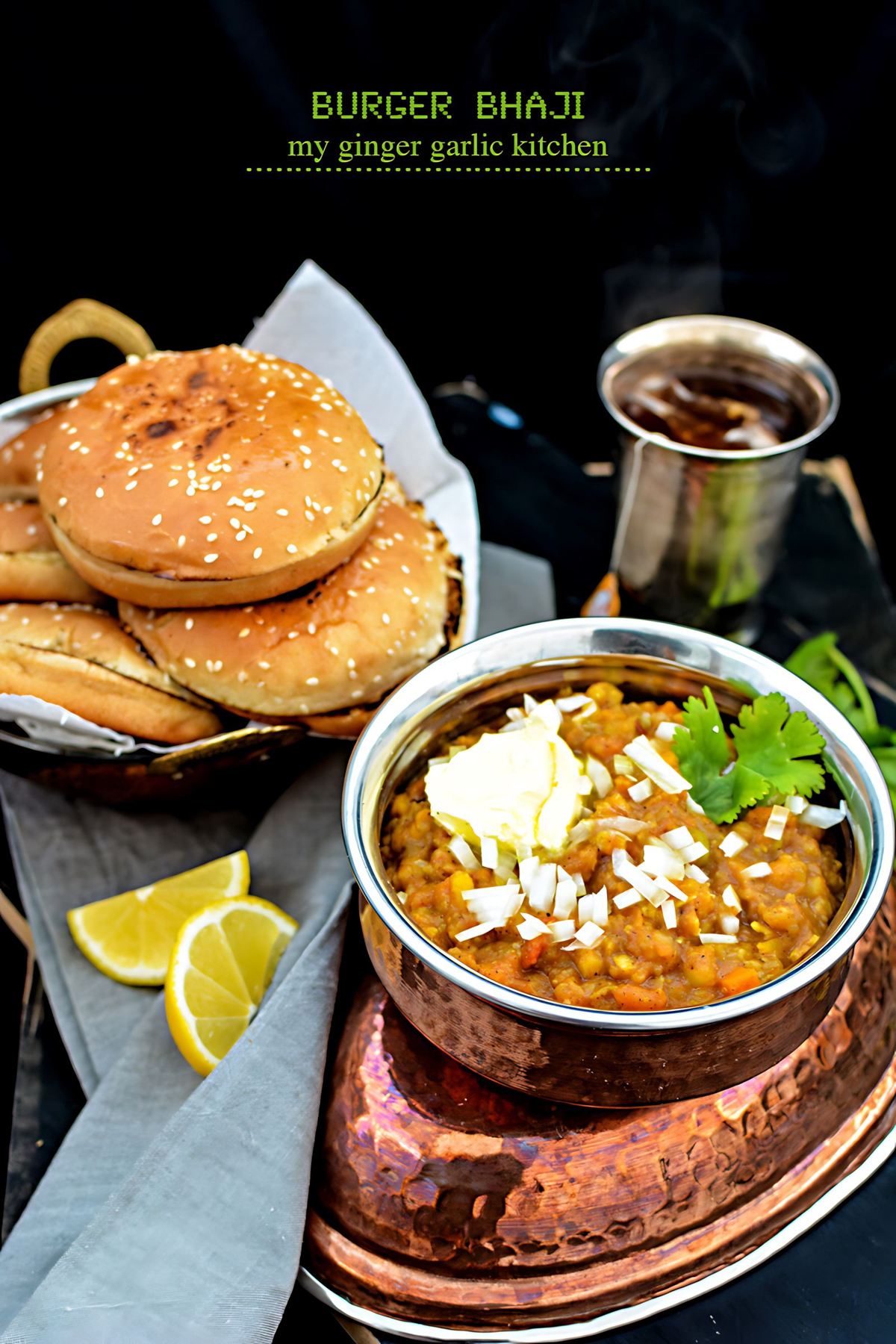 Vegetable Bhaji Burger