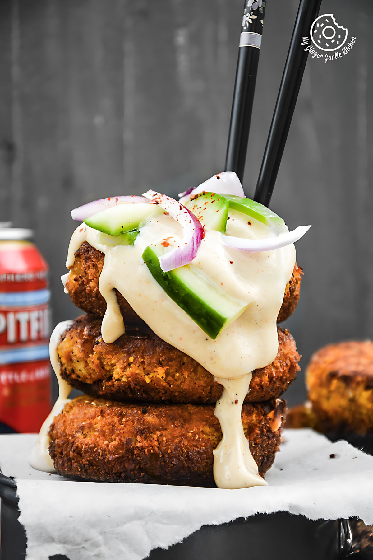 Chickpea Sweet Potato Burger with Chipotle Aioli