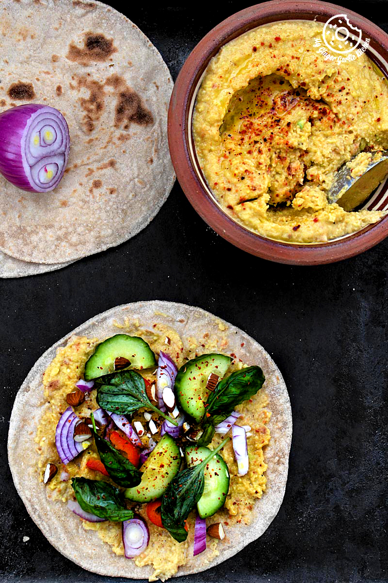 Indian-chapati-with-peppery-garlicky-avacado-Spread|mygingergarlickitchen.com/ @anupama_dreams