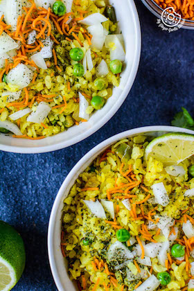 Indori Poha Recipe - Beaten Rice Fry Recipe
