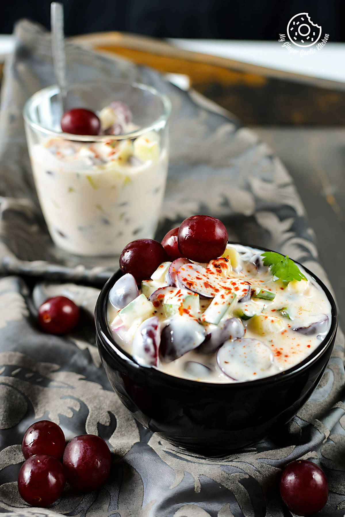 Red Grapes Onion Cucumber Raita (RECIPE + STORY)