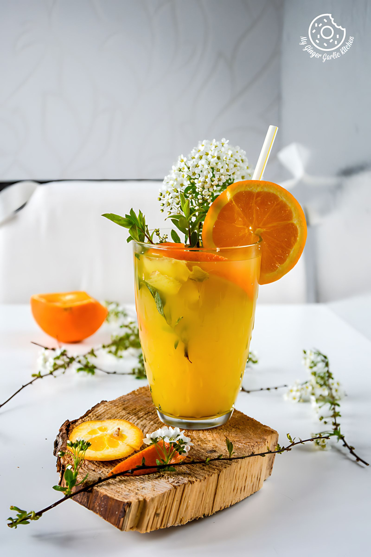 Non-Alcoholic Ginger Mimosa - A Perfect Summer Mocktail